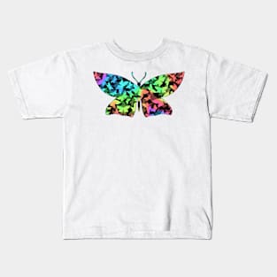 Veil of Butterflies, Pastel Rainbow Swirl Kids T-Shirt